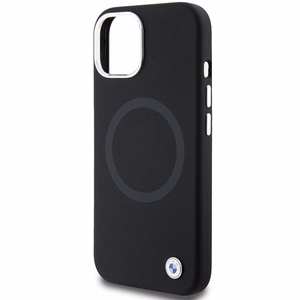BMW parašo skystas silikonas Magnetinis dėklas telefonui iPhone 15 - juodas