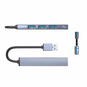 Orico AH-A13 USB-A Hub prijungimo stotelė 1x USB-A 3.0 + 3x USB-A 2.0 - pilka