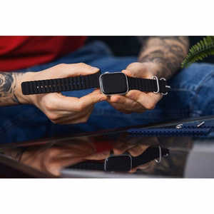 FORCELL F-DESIGN FA12 laikrodžio dirželis APPLE laikrodžiui 42 / 44 / 45 / 49 mm geltonas