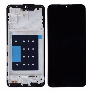 LCD ekranas Samsung A175 A17 4G / A176 A17 5G juodas su rėmeliu HQ