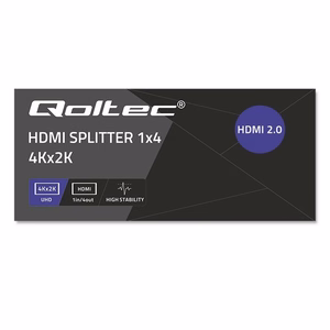 Qoltec 51799 Aktyvus HDMI Skirstytuvas 4x HDMI 4K 6Gb/s 60Hz
