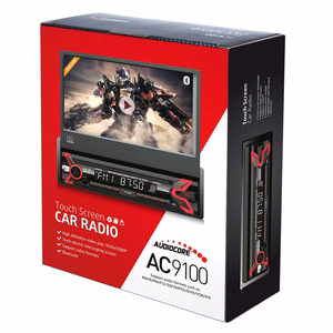 Audiocore AC9100 radijo imtuvas Automobilis Skaitmeninis Juoda, Raudona
