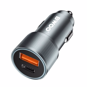 Įkroviklis automobilinis Bwoo (CC73) (1xUSB; 1xUSB-C; 38W) juodas