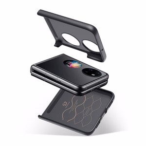 Dux Ducis Fino dėklas pagamintas iš nailono medžiagos Huawei P50 Pocket juodas