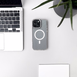 Blizgus dėklas MagSafe iPhone 16 Plus - baltas su blizgučiais