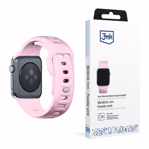 38/40/41/42 mm Powder Pink (small) - 3mk Silicone Watch Strap for Apple