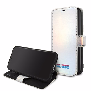Guess GUFLBKN65BLD iPhone 11 Pro Max серебряный/серебряный книжка Iridescent