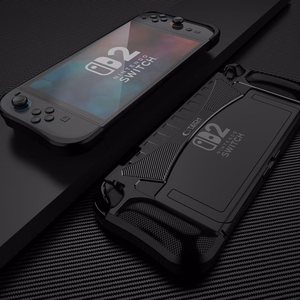 Tech-Protect TPUCarbon dėklas telefonui Nintendo Switch 2 - juodas
