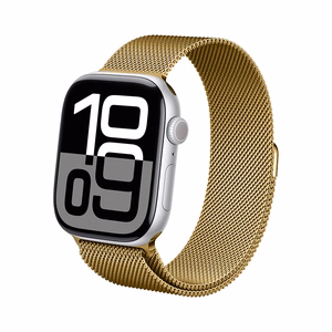 Ремешок Crong Milano Steel из нержавеющей стали для Apple Watch 38 / 40 / 41 / 42 mm, золотой