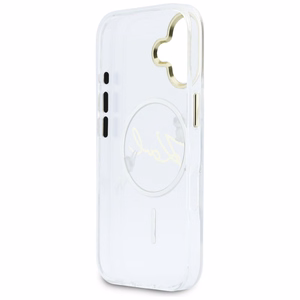Karl Lagerfeld IML Choupettes Karl Script Logo MagSafe iPhone 17 Dėklas - Clear