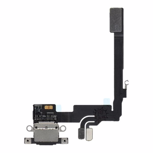 Оригинальный шлейф разъёма зарядки USB для iPhone 16 Pro, снятый с донорского устройства, — чёрный