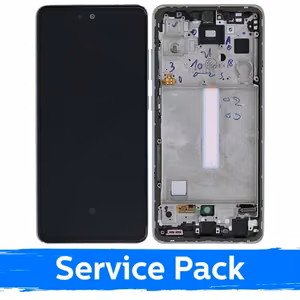 LCD ekranas suderinamas su Samsung A528 A52s su rėmeliu / Awesome White / (Service Pack)