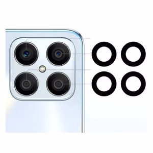 Galinis kameros stiklas suderinamas su Huawei Honor X8 galinio fotoaparato stiklas (4 vnt.)