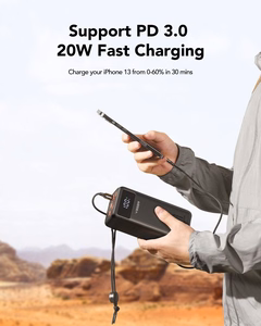 VEGER Išorinė baterija 50000 mAh PD QC3.0 5A 22,5W Tank Lite (W5001) juoda