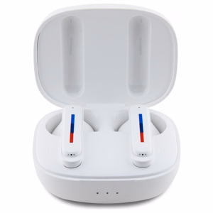 BMW Bluetooth headphones BMBEMIATP20LOH TWS + docking station white/white Printed Logos