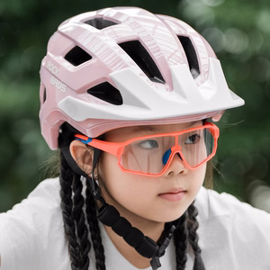 Rockbros LK-67 Youth Bike Helmet with Detachable Visor 54–58 cm - Pink