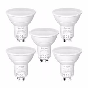 LEPRO 200057-DW-EU-5 GU10 LED lemputė, 4.5W (50W), 345 lm, 5000K, 100°, 5 vnt