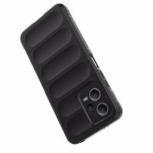 Magic Shield dėklas telefonui Xiaomi Redmi Note 12 5G / Poco X5 5G lankstus šarvuotas dėklas juoda