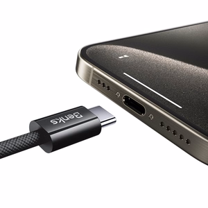 Benks Cable D46 braided (C.D.SJ.FC.BK.LA32) - Type C to Lightning - PD 27W 3A 2 metres black