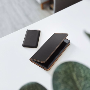 SMART PRO Knygutė leather dėklas for XIAOMI Redmi Note 15 5G juodas