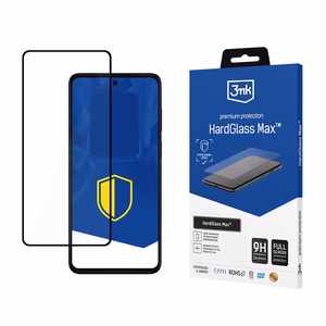Sustiprintas viso ekrano grūdintas stiklas 3mk HardGlass Max Black, skirtas Motorola Moto G52