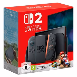 Nintendo Switch 2 + Mario Kart World Nešiojamoji žaidimų konsolė 20,1 cm (7,9„) 256 GB Jutiklinis ekranas Wi-Fi Juoda