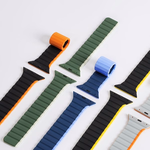 Magnetinė Apple Watch SE, 9, 8, 7, 6, 5, 4, 3, 2, 1 (41, 40, 38 mm) Dux Ducis Apyrankė (LD Versija) - juoda ir geltona