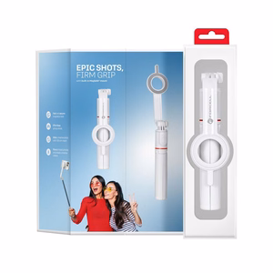FORCELL F-GRIP MagSelfie S100M selfie lazda su belaidžiu nuotolinio valdymo trikojio stovu balta