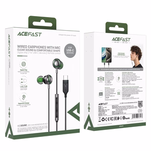 Ausinės Acefast L5 USB-C juodos