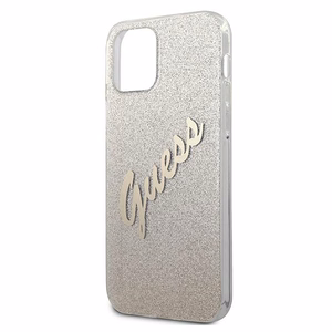 Guess GUHCP12SPCUGLSGO iPhone 12 mini 5.4" gold/gold hardcase Glitter Gradient Script