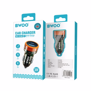 Įkroviklis automobilinis Bwoo (CC85) (1xUSB; 1xUSB-C; 38W)