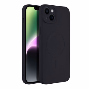 Чехол для iPhone 14 Plus силиконовый Mag Cover совместимый с MagSafe чёрный
