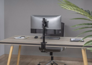 Gembird MA-D1-02 monitoriaus laikiklis arba stovas 81,3 cm (32") Stalas Juoda