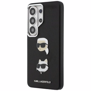 Karl Lagerfeld Saffiano Double Heads Metal Чехол для Samsung Galaxy S26 Ultra - чёрный