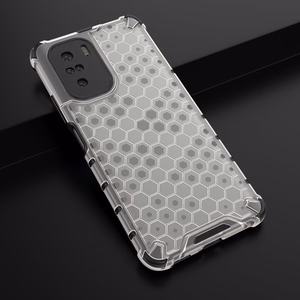 Honeycomb dėklas šarvuotas dėklas su TPU buferiu Xiaomi Redmi K40 Pro+ / K40 Pro / K40 / Poco F3 skaidrus