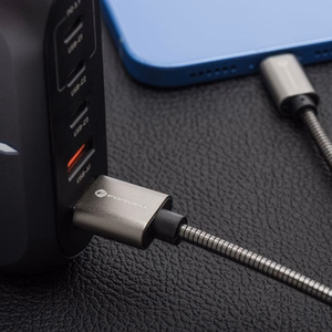 Кабель USB A to USB C Forcell F-Energy QC4.0 3A 66W Metal 2 m C234 серебряный