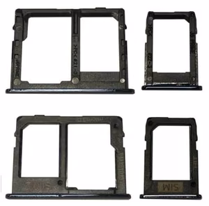 SIM card holder Samsung J610 J6+ 2018 (2 pcs) Black original