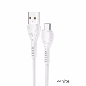 USB kabelis Hoco X37 Cool Power microUSB 1.0m baltas