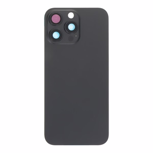 Galinis dangtelis iPhone 16 Pro Max, juodo titano (pilnas dangtelis / be NFC lanksčiosios jungties), OEM