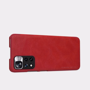 Nillkin Qin dėklas Xiaomi Redmi Note 11 Pro+ (Kinija) / Redmi Note 11 Pro (Kinija) / Mi11i HyperCharge kameros apsauga dėklas atverčiamas dėklas juodas