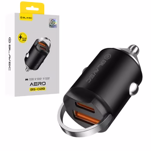 Blavec BS-02B Aero Car Charger USB + Type-C QC 3.0 18W PD 30W (CCBS02BA-UCB) Black