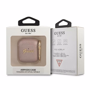 Guess GUA2SASMP чехол AirPods розовый/розовый Saffiano Script Metal Collection