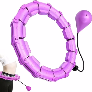 Masažuojantis gimnastikos lankas Smart Hula Hoop M1 violetinis