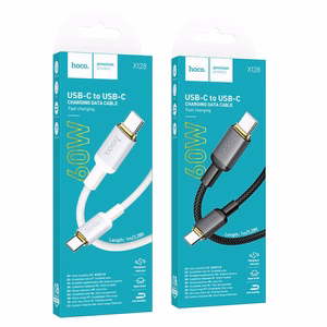 Кабель USB C на USB C Hoco 3A 60W 1 m X128 Benefit черный