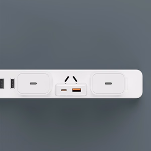 GaN Dudao A30EUL 30W USB-A / USB-C sieninis įkroviklis + USB-C - Lightning kabelis - baltas