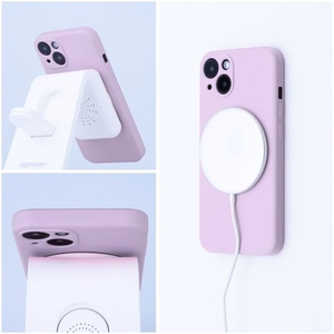 Чехол для Samsung S26 Ultra силиконовый Mag Cover совместимый с MagSafe розовый