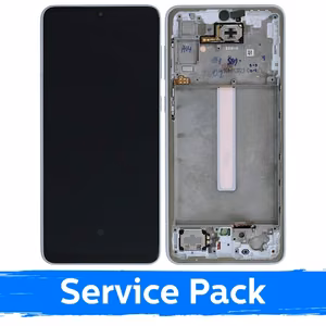 LCD ekranas suderinamas su Samsung A336 A33 5G su rėmeliu / baltas / (Service Pack)
