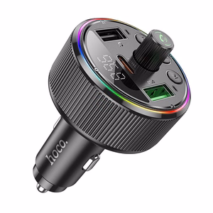 HOCO автомобильный FM-трансмиттер bluetooth 2 x USB A + Type C PD QC3.0 30W E82 чёрный