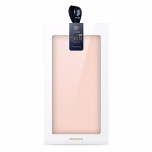 Dux Ducis Skin Pro dėklas telefonui Xiaomi 13 su kortelių laikikliu ir stovu rožinis