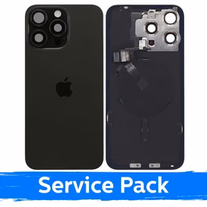 Back Cover Compatible With Apple iPhone 15 Pro Max / Black Titanium / (Service Pack)